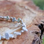 Bracelet pétales d'argent artisanal