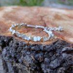 Bracelet pétales d'argent artisanal