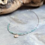 Collier argent et agate mousse