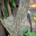 Collier double rang en calcite jaune