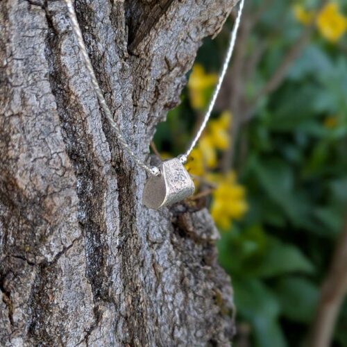 Collier ethnique en argent massif