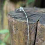 Collier fin double argent et agate verte