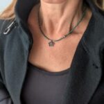 Collier petites malachites argent