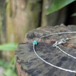 Collier en argent et turquoise solitaire