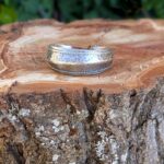 Gros bracelet ethnique en argent martelé