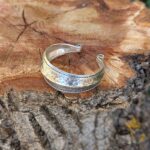 Gros bracelet ethnique en argent martelé