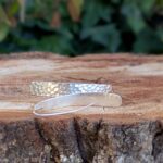 Boucles d'oreilles en argent martelé