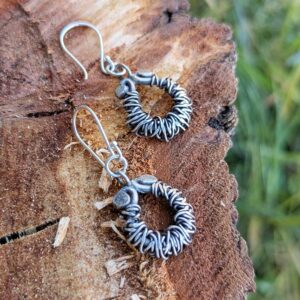 Boucles d'oreille argent vintage INDRA