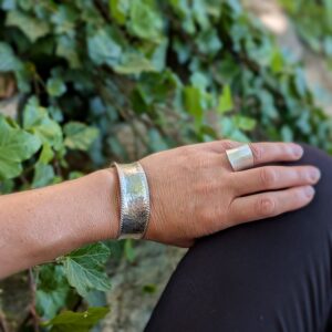 Bracelet manchette ethnique argent