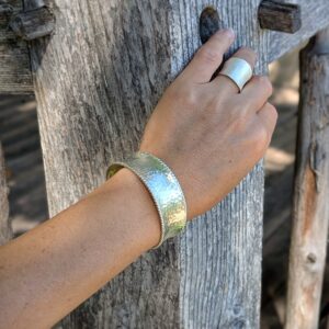 Bracelet manchette ethnique argent