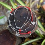 Collier en corail rouge et argent