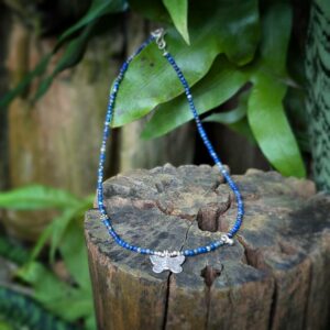 Collier lapis lazuli PAPILLON