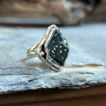 Bague en jaspe orbiculaire argent