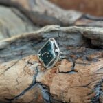 Bague en jaspe orbiculaire argent
