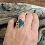 Bague en jaspe orbiculaire argent