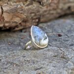 Bague en opale dendritique argent