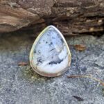Bague en opale dendritique argent