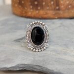 Bague ethnique argent et onyx