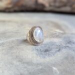 Bague ethnique argent et pierre