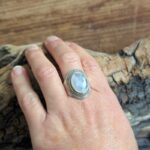 Bague ethnique argent et pierre