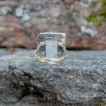 Bague pierre de lune argent ajustable