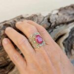 Bague rubis indien argent