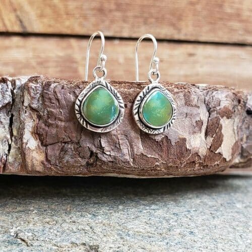 Boucles d'oreilles turquoise argent LHĖ