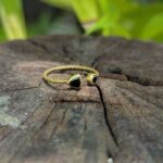 Bague ajustable onyx DUO