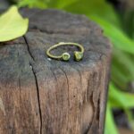 Bague ajustable péridot DUO