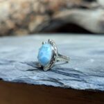 Bague larimar argent ajustable AQUA