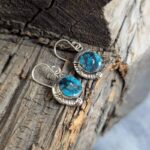Boucles d'oreilles argent et turquoise BUDA