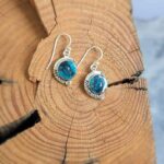 Boucles d'oreilles argent et turquoise BUDA