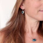 Boucles d'oreilles argent et turquoise BUDA
