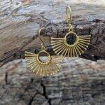 Boucles d'oreilles éventails or