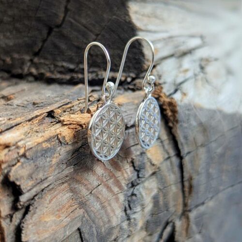 Boucles d'oreilles argent fleur de vie