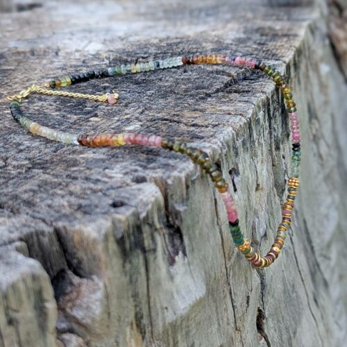 Collier tourmaline multicolore ISHI