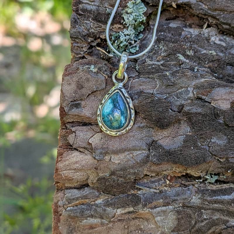 Pendentif en turquoise naturelle LHASSA