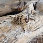 Bague argent et rubis indien