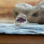 Bague ethnique chic améthyste argent