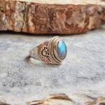 Bague indienne argent et labradorite