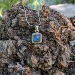 Petit pendentif labradorite carré