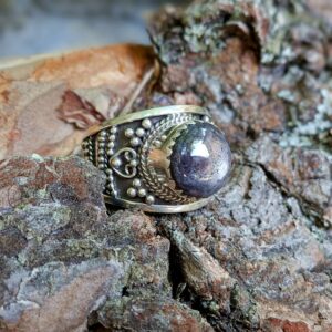 Bague argent et rubis indien