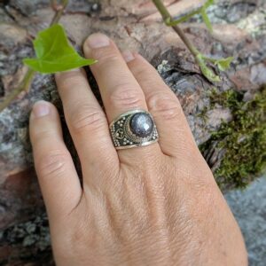 Bague argent et rubis indien