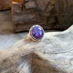 Bague charoïte argent ajustable