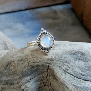 Bague pierre de lune argent