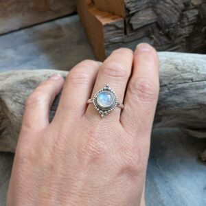 Bague pierre de lune argent