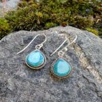 Boucles d'oreilles turquoise argent LHĖ