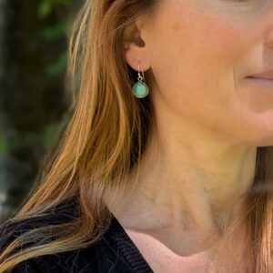 Boucles d'oreilles turquoise argent LHĖ