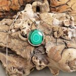Pendentif malachite argent NATURE