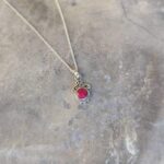 Petit pendentif rubis argent